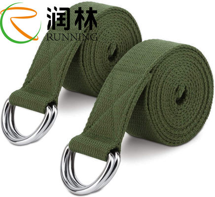 Flexibilidade e fisioterapia do algodão D Ring Yoga Strap Stretches For do poliéster