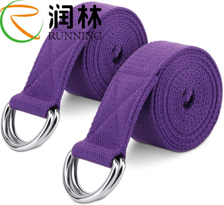 Flexibilidade e fisioterapia do algodão D Ring Yoga Strap Stretches For do poliéster
