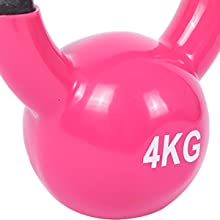 Treinamento contínuo Kettlebell da força do ferro fundido do corpo cor-de-rosa para o exercício do Gym da casa 5