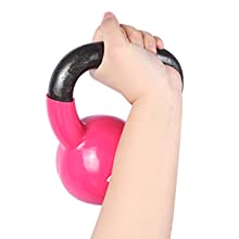 Treinamento contínuo Kettlebell da força do ferro fundido do corpo cor-de-rosa para o exercício do Gym da casa 9