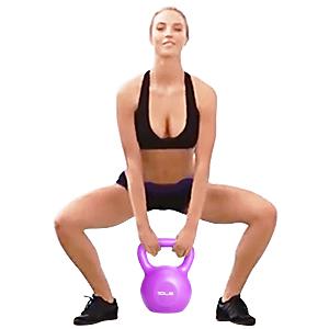 Treinamento completo roxo Kettlebell da força do body building 10 libras 15 libras 20 libras 4