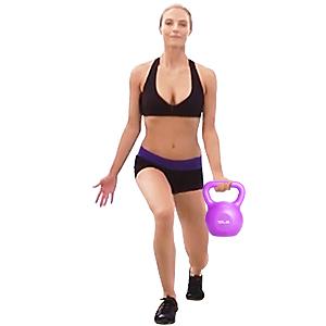 Treinamento completo roxo Kettlebell da força do body building 10 libras 15 libras 20 libras 6