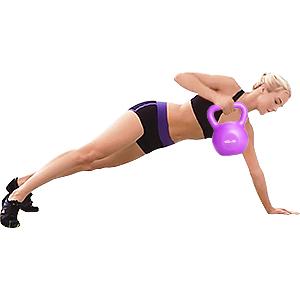 Treinamento completo roxo Kettlebell da força do body building 10 libras 15 libras 20 libras 9