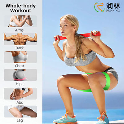 Faixas naturais do exercício do exercício do estiramento do látex de 100%