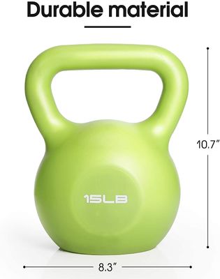 Verde 5LBS de Kettlebell do treinamento da força do PE do punho do deslizamento do Gym da casa anti 20 libras