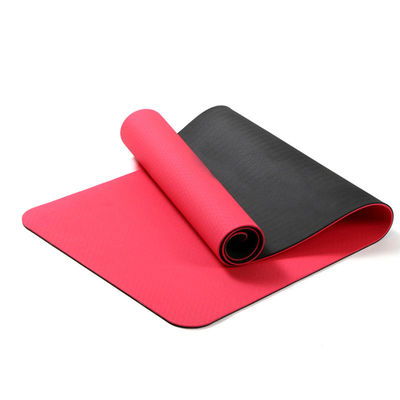 Claro - o costume roxo desliza não a ioga amigável Mat Foldable With Travel Bag do TPE de Pilates Eco