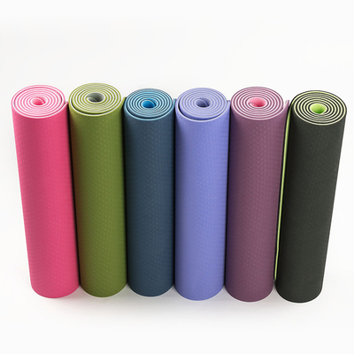 Personalizado imprimindo a ioga Mat Single Color do Tpe 6mm para a aptidão